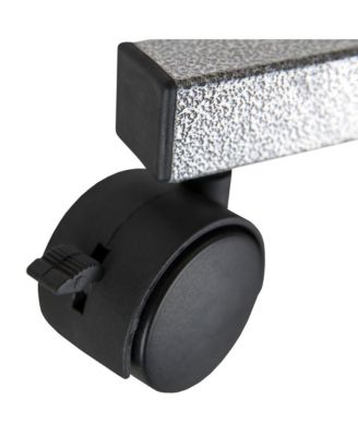 Adjustable Overbed Table – 1 Pc, Metal & Wood, Mobile Design with Wheels, Home & Hospital Use