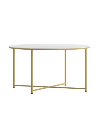 Fairdale Coffee Table With Round Cross Brace Frame