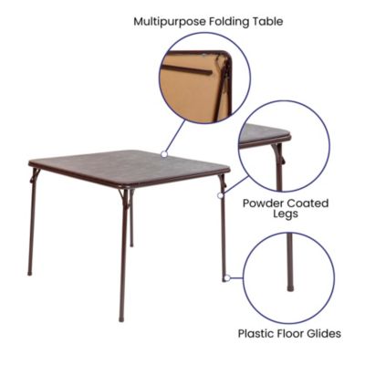 1 Pc. Wood Foldable Vinyl-Top Dining Table