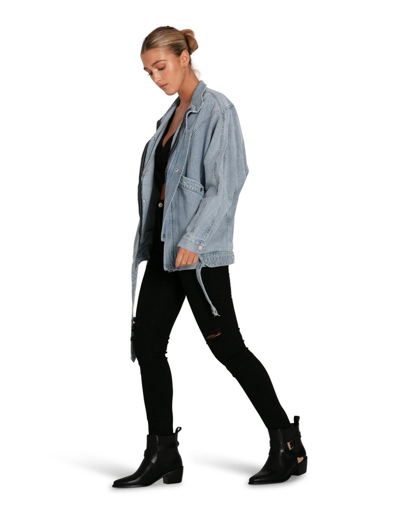 Женская куртка Belle & Bloom All About You Denim Jacket, цвет: Синий — фото 3
