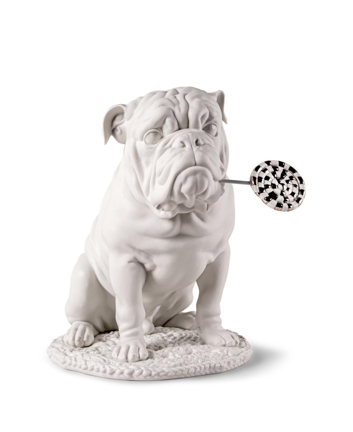 Lladrò Bulldog With Lollipop Re-deco In Neutral