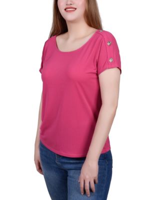 Short Sleeve Extended Sleeve Tunic Top