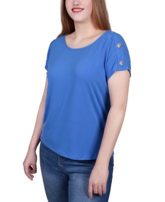 Short Sleeve Extended Sleeve Tunic Top