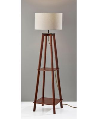 59.75" Wood Kirby Shelf Floor Lamp