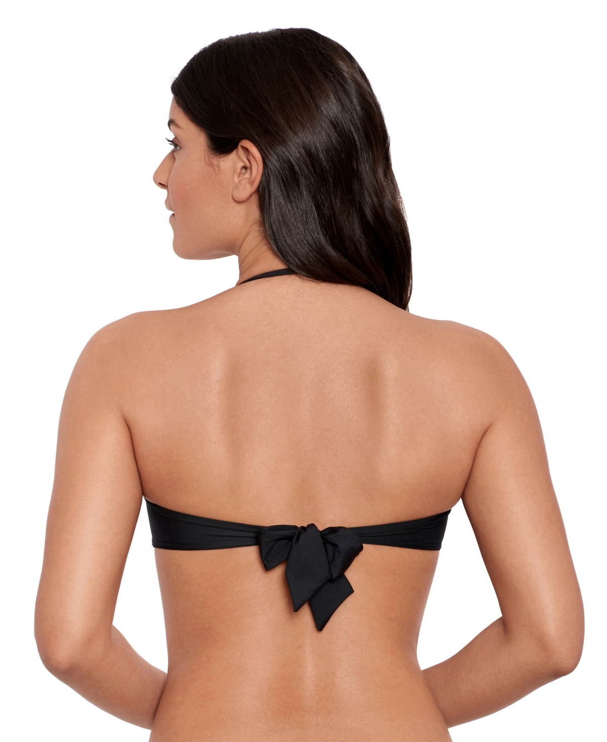 Shop Ralph Lauren Women's Ring Bandeau Bra Swim Top In Black