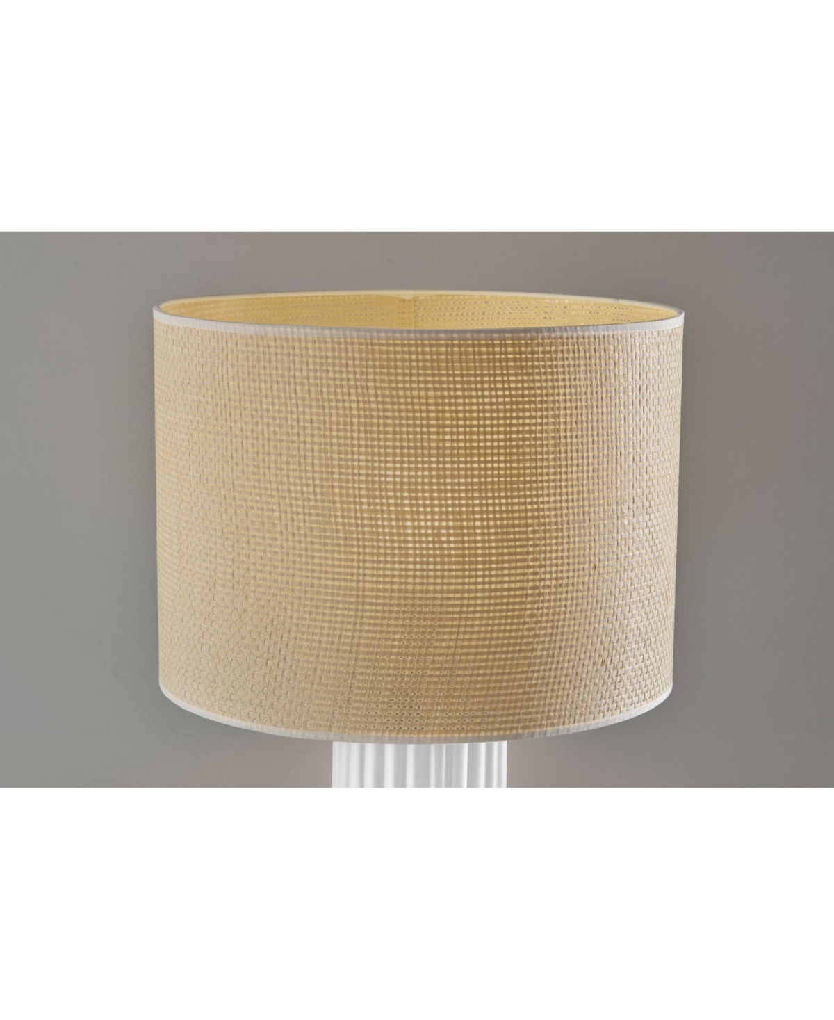 Adesso 28.75" Ceramic Primrose Large Table Lamp In White Ribbed Ceramic
