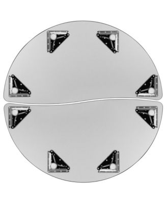 2 Piece 47.5" Circle Wave Collaborative Adjustable Activity Table Set