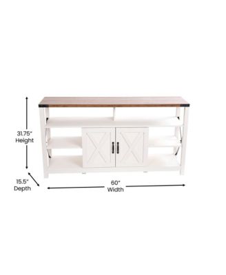 Green River Media Console With Open And Closed Storage