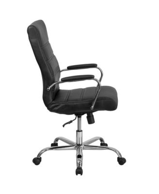1 Pc Faux Leather Padded Arm Contemporary High-Back Office Chair
