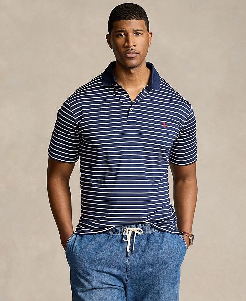 alfani Polo Ralph Lauren Men's Big & Tall Airflow Stretch Striped Performance Polo Shirt Men's Fashion & Accessories