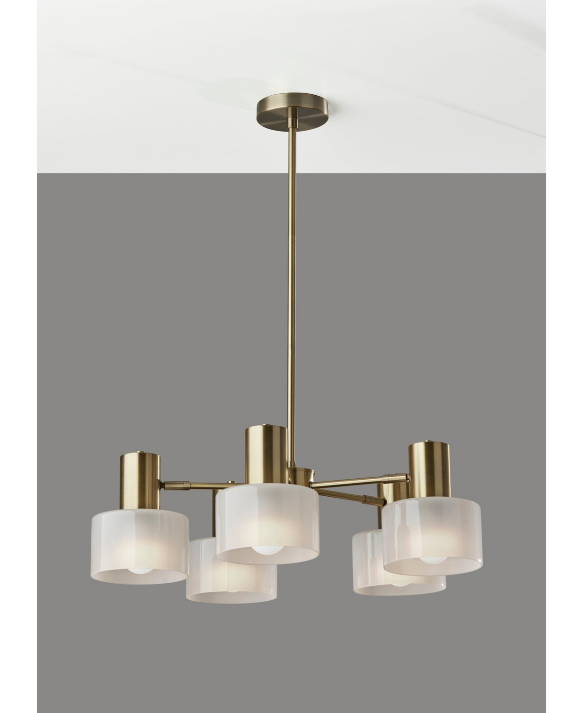 Adesso 28.75" Rhodes Chandelier In Antique-like Brass