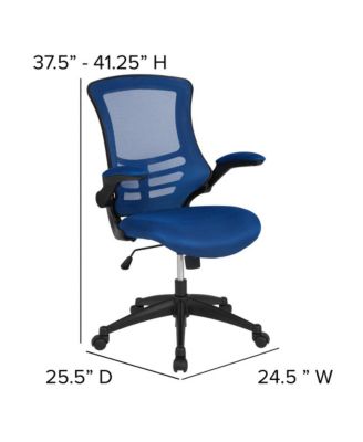 Mid-Back Mesh Swivel Ergonomic Task Office Chair With Flip-Up Arms