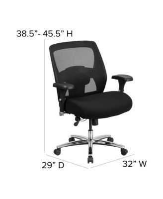 24/7 Intensive Use Big & Tall 500 Lb. Rated Mesh Executive Swivel Ergonomic Office Chair With Ratchet Back