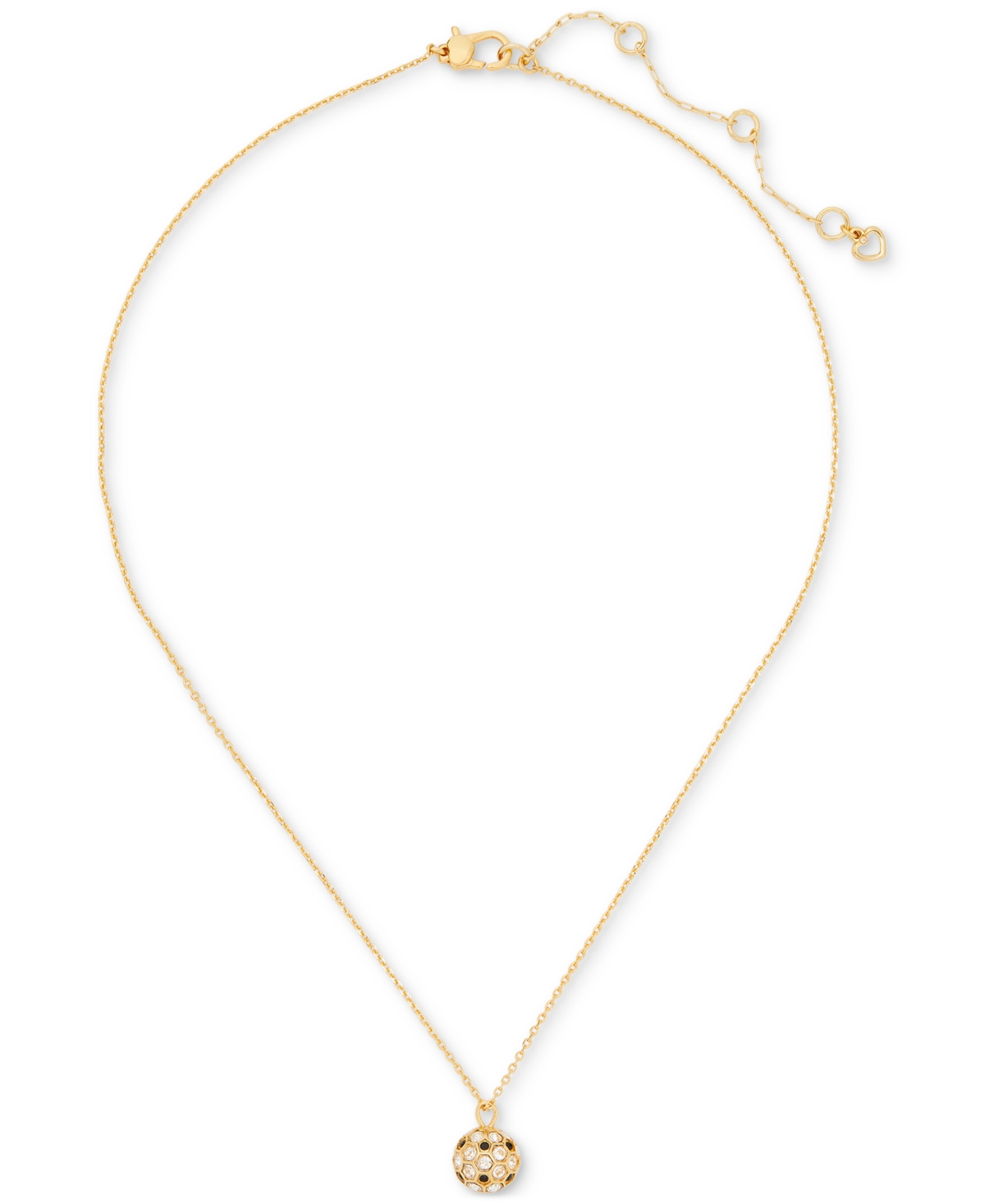 Gold-Tone Stone Orb Mini Pendant Necklace, 16" + 3" extender - Multi