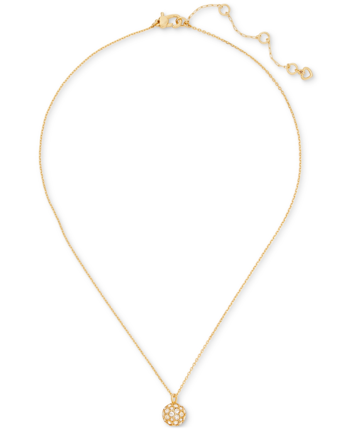 Gold-Tone Stone Orb Mini Pendant Necklace, 16" + 3" extender - Multi