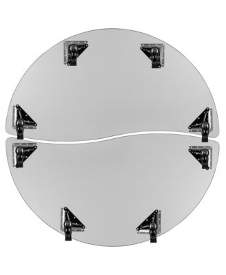 2 Piece Mobile 60" Circle Collaborative Adjustable Activity Table Set