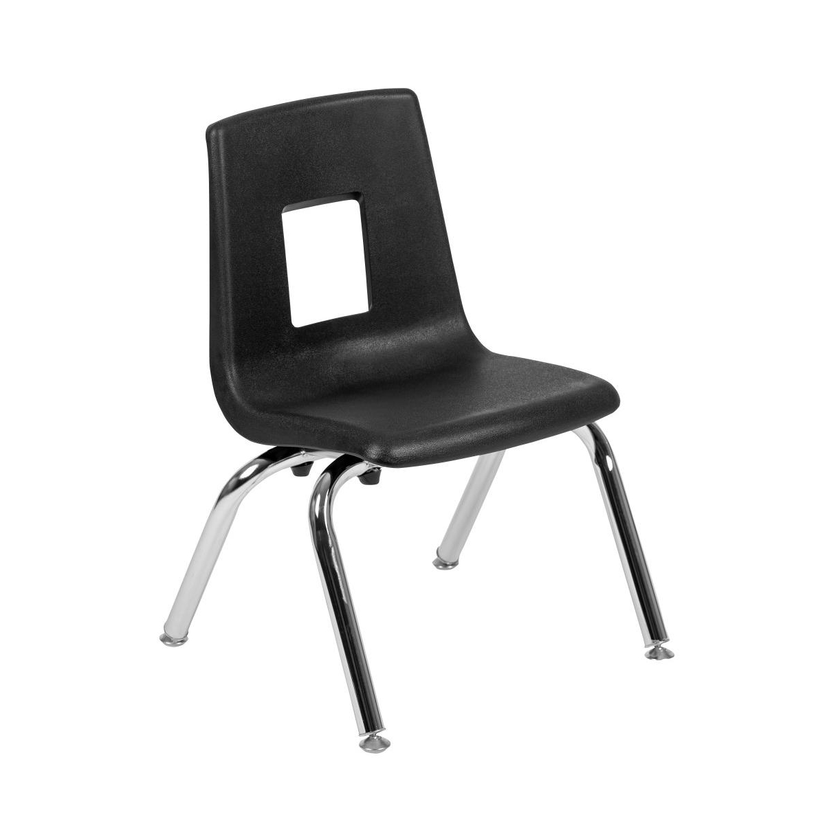 Emma+Oliver Circle Wave Collaborative Laminate Activity Table Set With Student Stack Chairs