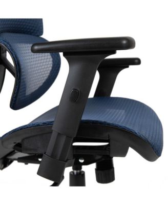 Ergonomic Mesh Office Chair-Synchro-Tilt, Headrest, Adjustable Pivot Arms