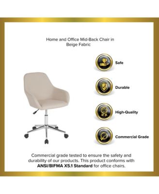 Roma Home Office Bucket Style Chair With 360 Degree Rotating Swivel