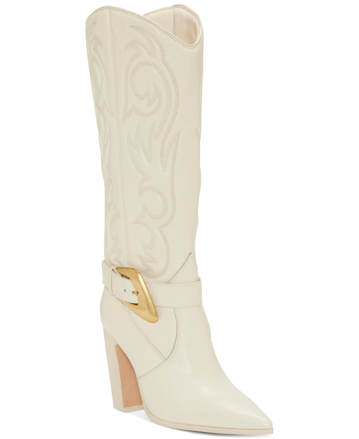Vince Camuto Women's Biancaa Extra Wide-Calf Buckled Cowboy Dress Boots