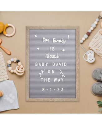 Bellamy 12" x 17" Wood Letter Board Set With Felt Facing