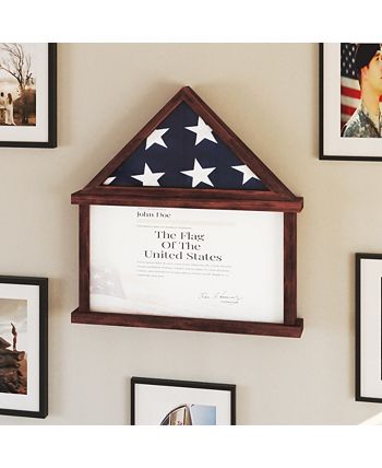 MERRICK LANE Hughes Flag Display Case With Certificate Holder Macy #39 s