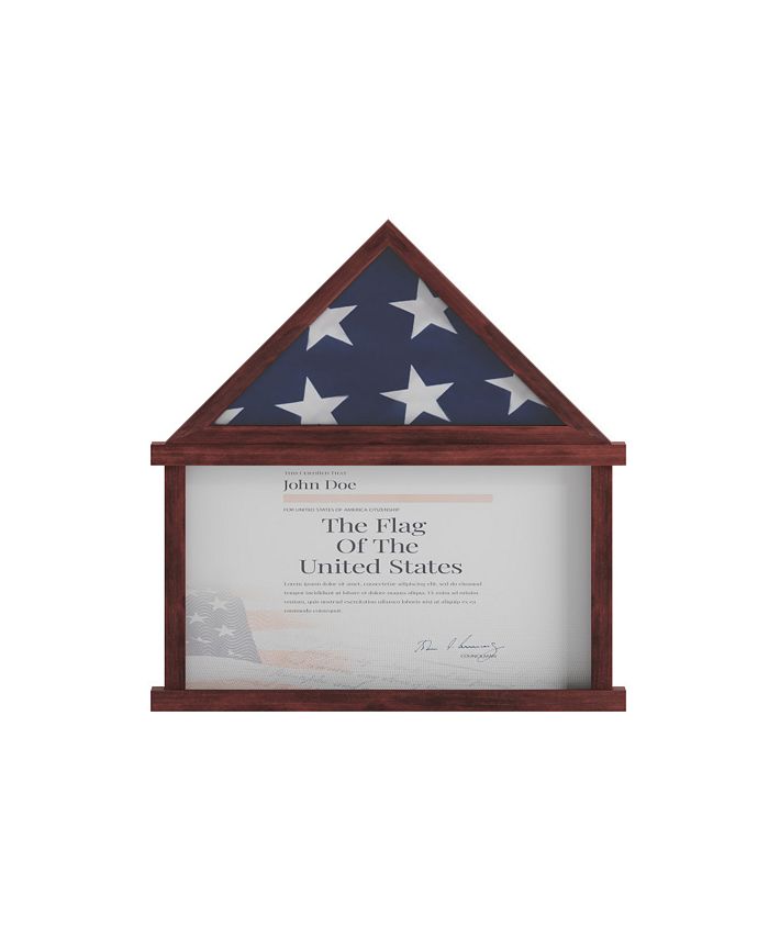 MERRICK LANE Hughes Flag Display Case With Certificate Holder Macy #39 s