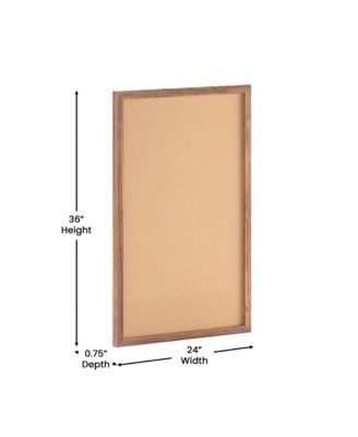 Cristal Cork Display Board With Wooden Frame And Push Pins