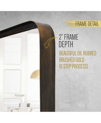 Wall Mirror Large Mirror, Rustic Accent Mirror For Bathroom, Entry, Dining Room, & Living Room. Metal Mirror