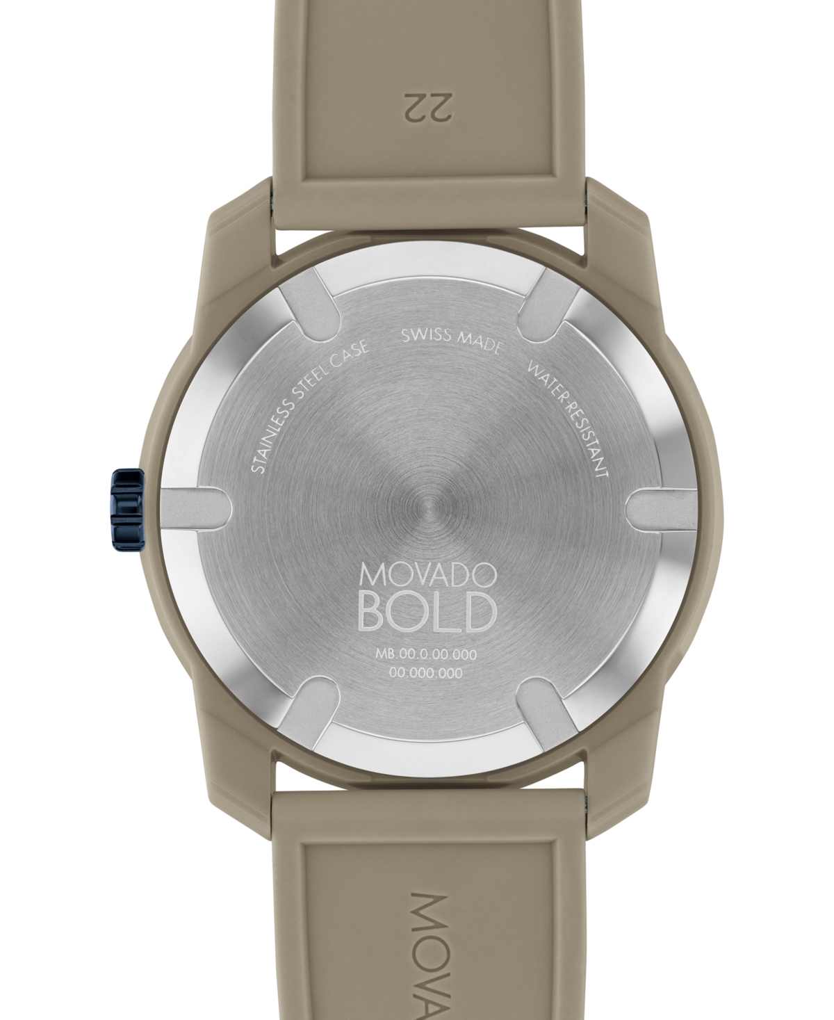 Movado Men's Swiss Bold Tr90 Gray Silicone Strap Watch 42mm In Gray