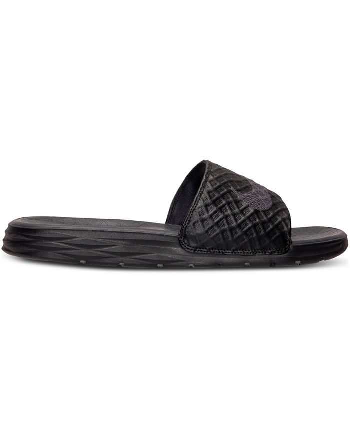 nike men's benassi solarsoft slide 2 sandals from finish line