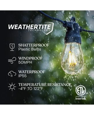 Ambience Pro 27 ft. Outdoor Solar LED String Lights with Remote