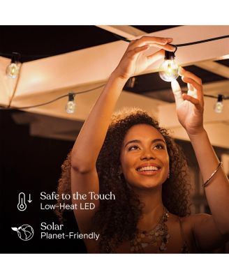 Ambience Pro 27 ft. Outdoor Solar LED String Lights with Warm White Hue