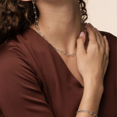 Sterling Silver Amelia Mismatching Chain Earrings