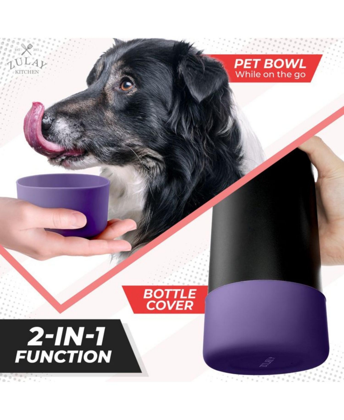 Zulay Kitchen Silicone Protector Boots for Wide and Narrow Mouth Water Bottles