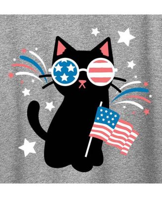 Trendy Plus Size USA Cat Graphic T-Shirt