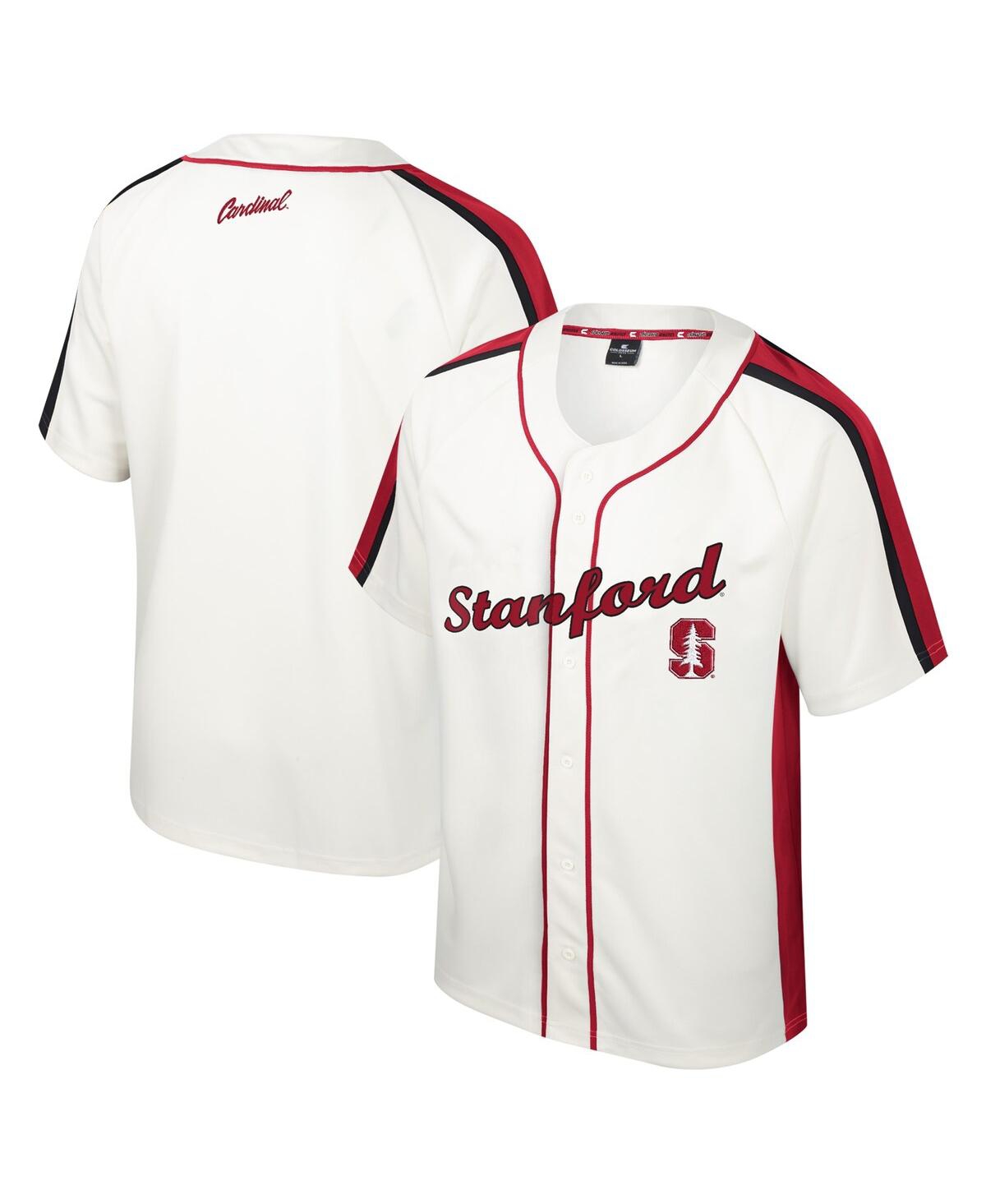 Men's Cream Stanford Cardinal Ruth Button-Up Baseball Jersey - Cream