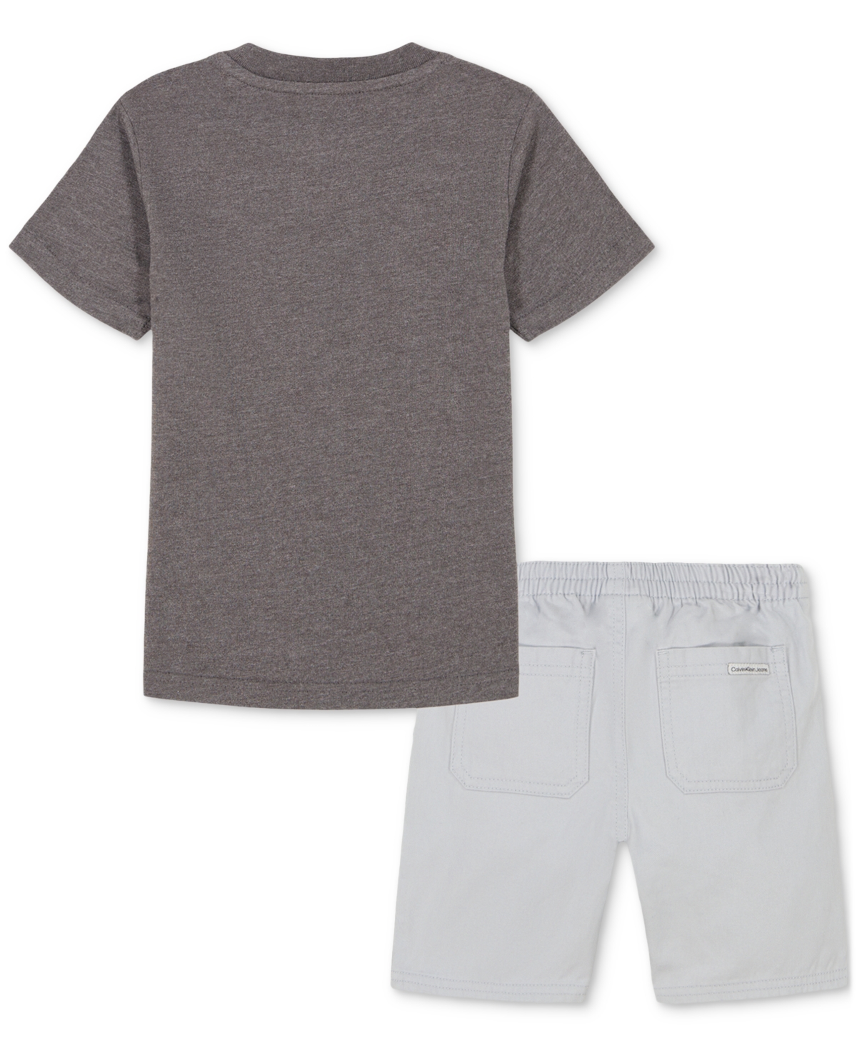 Calvin Klein Toddler Boys Cotton Short-Sleeve Logo T-Shirt & Twill Shorts, 2 Piece Set