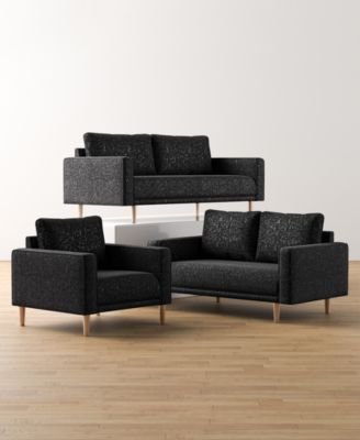 Furniture Of America Aurelia Boucle Fabric Sofa Collection In Black