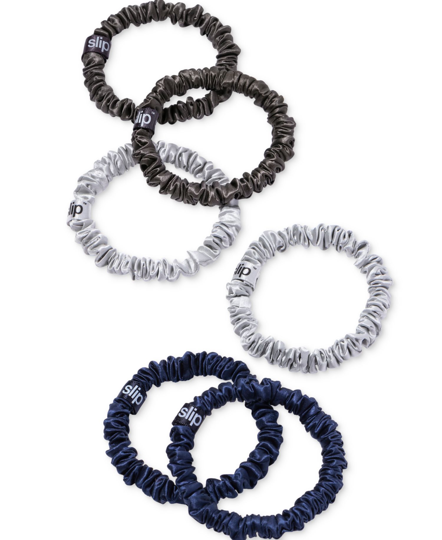 6-Pc. Pure Silk Skinny Scrunchies Set