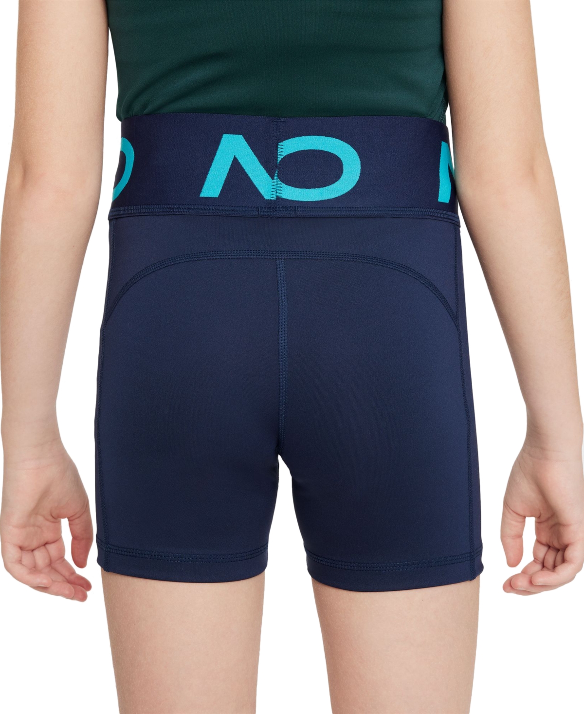 Nike Big Girls Pro Dri-fit Logo-Waistband Shorts -dusty Cactus