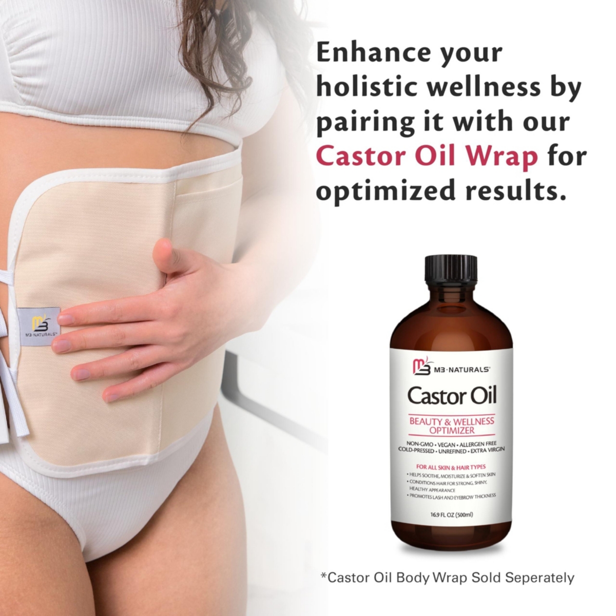 M3 Castor Oil 500mL | For Hair, Skin & Body Nourishment Naturals