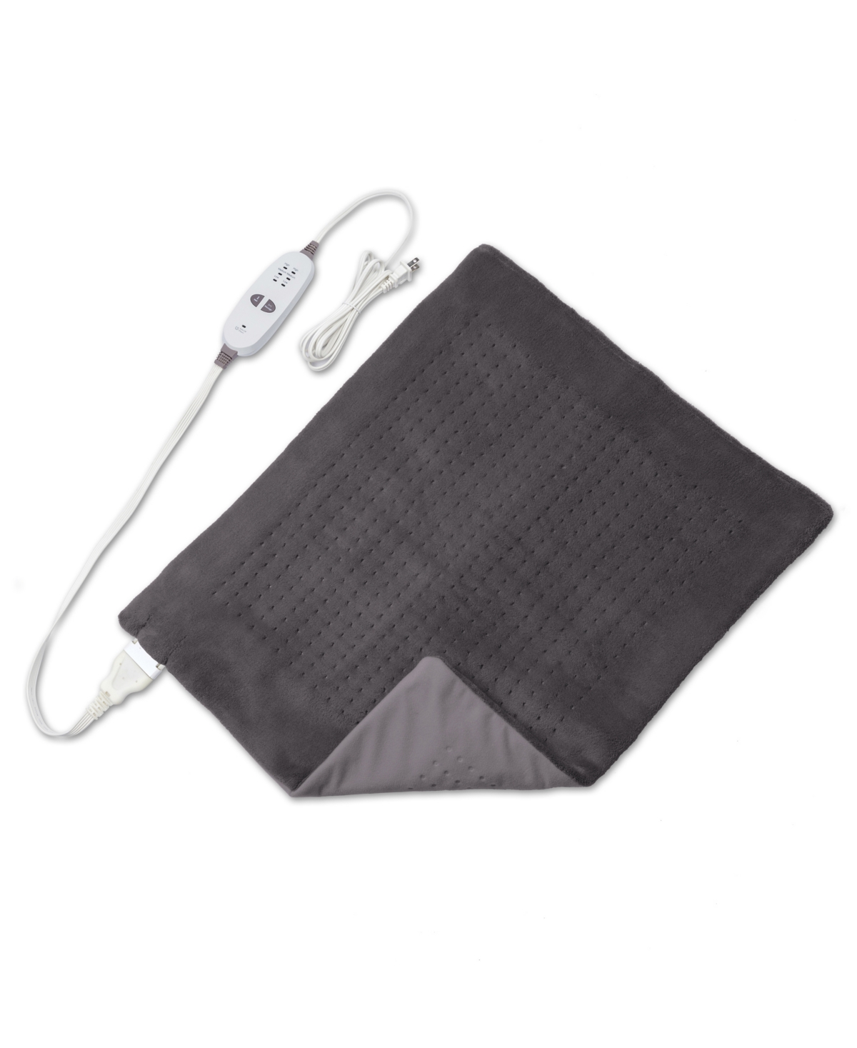 Sharper Image Calming Heat Massaging Weighted Heating Pad Xxl In Gray