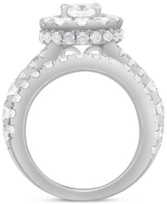Diamond Oval Halo Bridal Set (4 ct. t.w.) in 14k White Gold