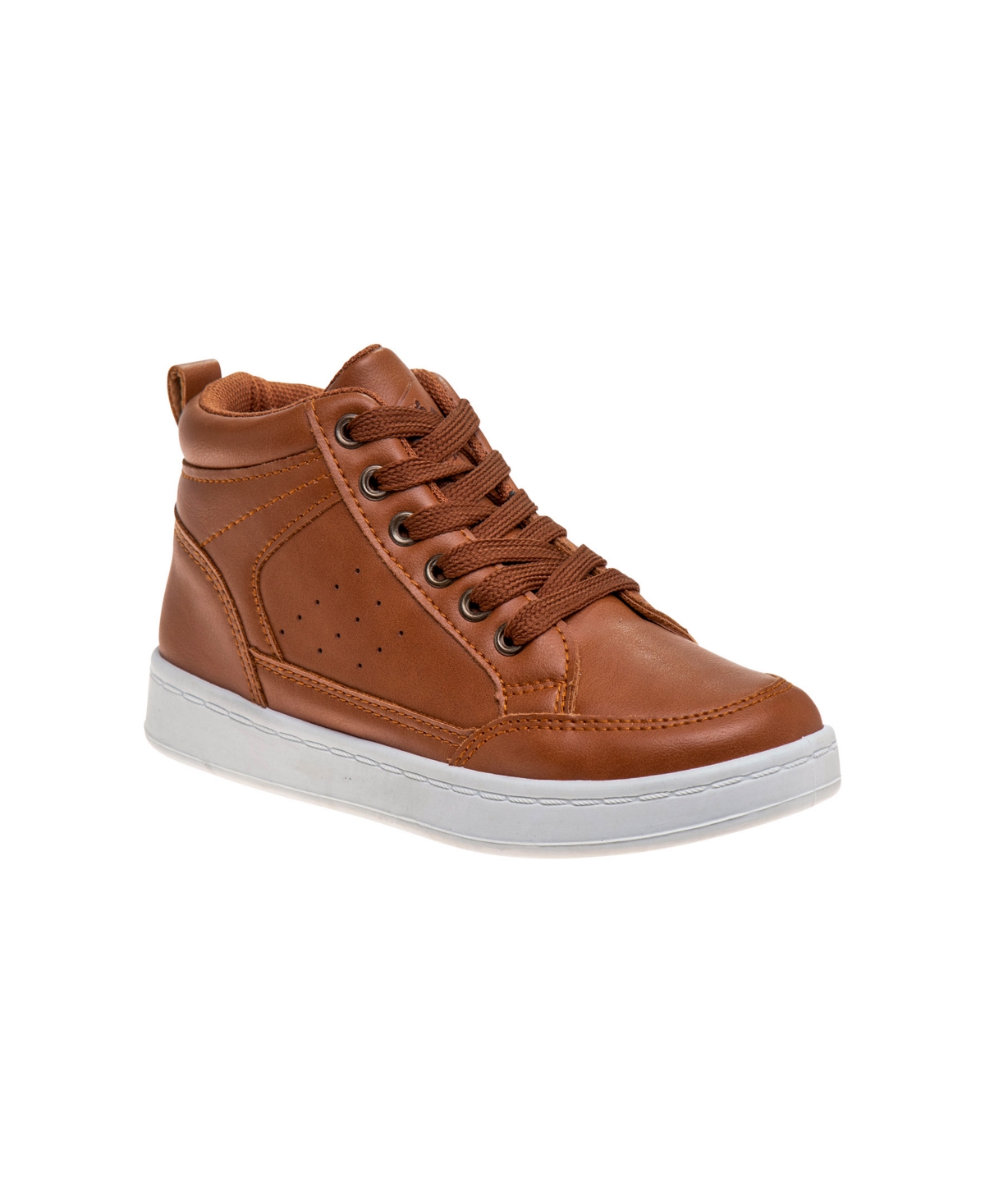Shop Beverly Hills Polo Club Little And Big Boys High-top Casual Sneakers In Tan