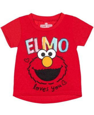 Toddler Girls Elmo Abby Cadabby T-Shirt Tulle Skirt and Scrunchie 3 Piece Outfit Set to