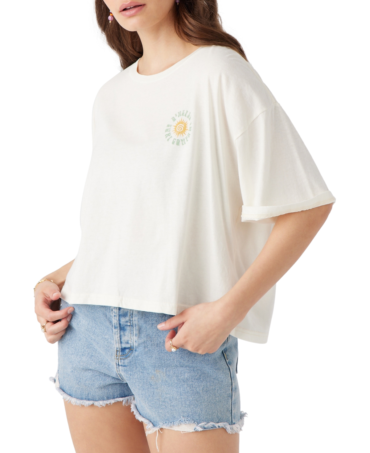 Juniors' Summer Daze Graphic T-Shirt - Winter White