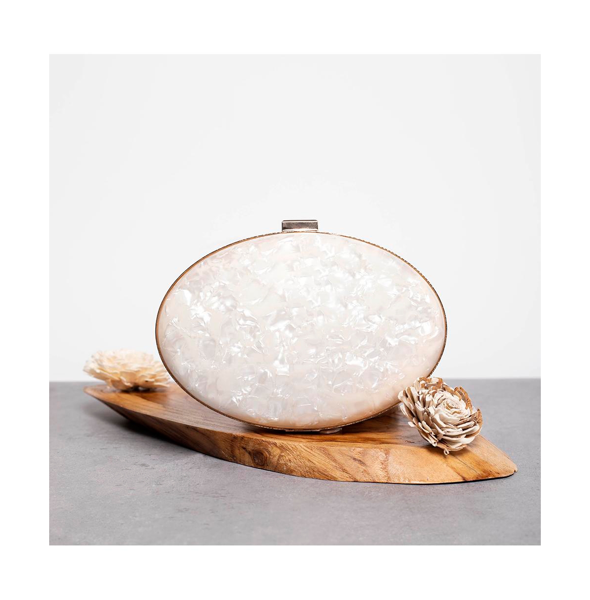 Haute Sauce Women's Marble Oval Clutch Bag