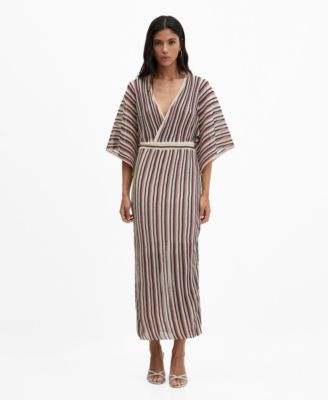 mango striped midi dress Stripe-print midi-dress - Women
