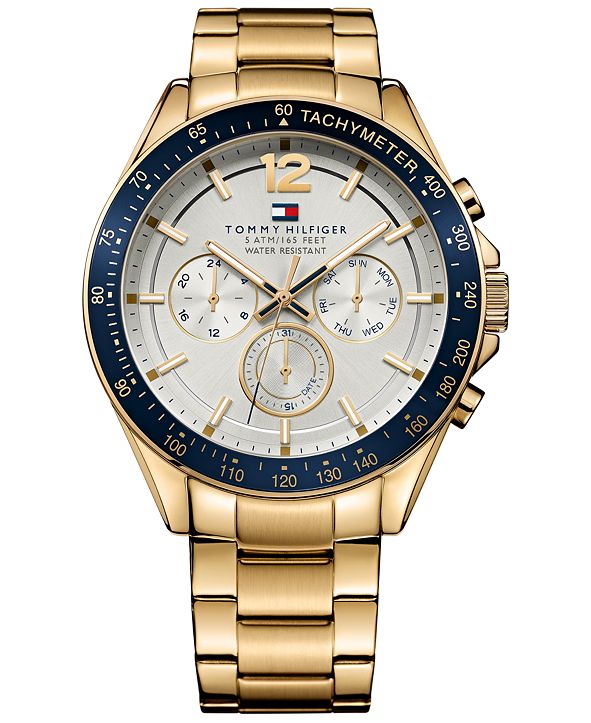 tommy hilfiger watch gold and silver